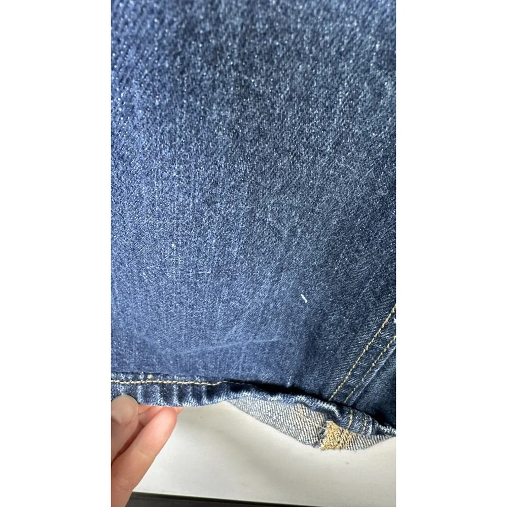 Old Navy Kids Loose Ample Blue Jeans 12 Husky Denim Cotton Zip Flat Front